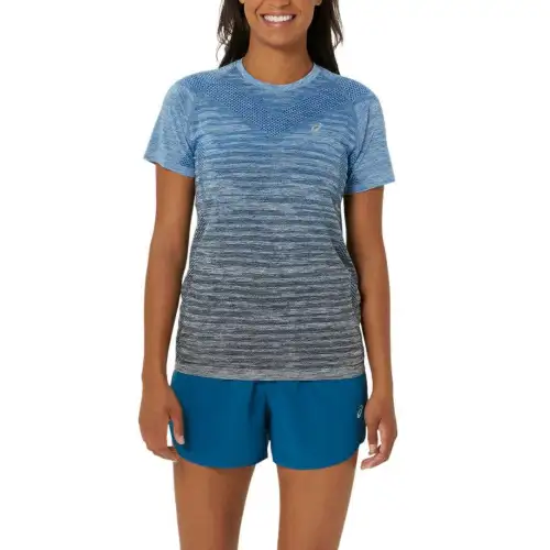 ASICS Raglan Sleeve T Shirt Women's Dark Blue/Gray