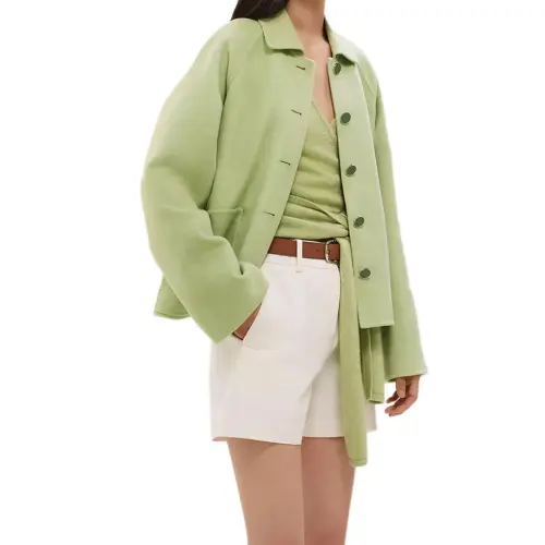 HERMES Jackets & Coats Women's Green