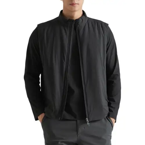 New Balance Vests Men's Black Stand Collar