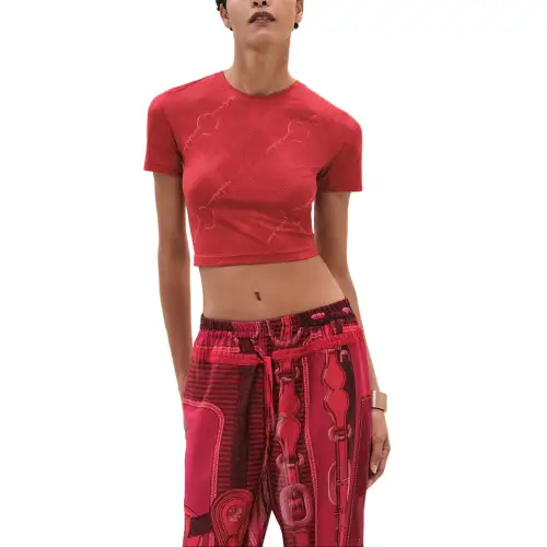HERMES Regular T Shirt Women's Red