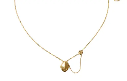 Burberry Shield onyx pendant necklace