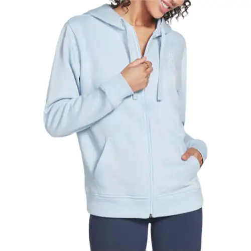 Skechers Apparel Diamond Crown Front Zip Hoodie Jackets & Coats Women's Blue