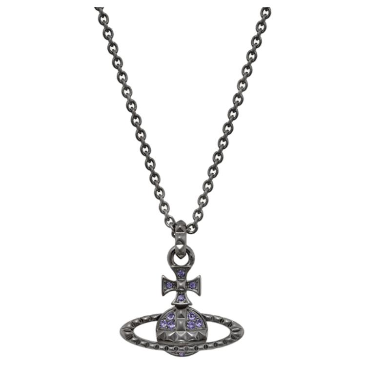 Подвеска Vivienne Westwood Mayfair Bas Relief (серая с фиолетовым)