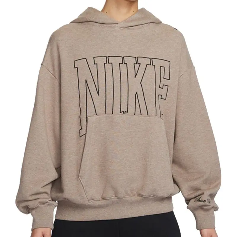 Nike Sweatshirts Women's Coffee Hooded Moderate Straight Fit