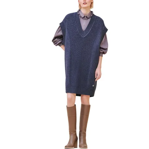 HERMES FW24 Sleeveless Dress Women's Purple