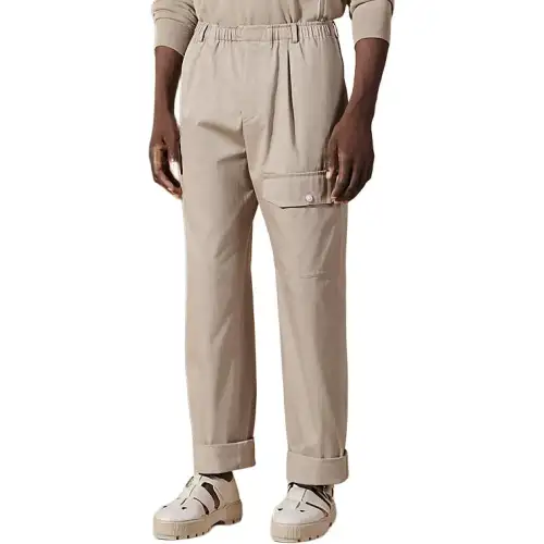 HERMES SS24 Cargo Pants Men's Gray White