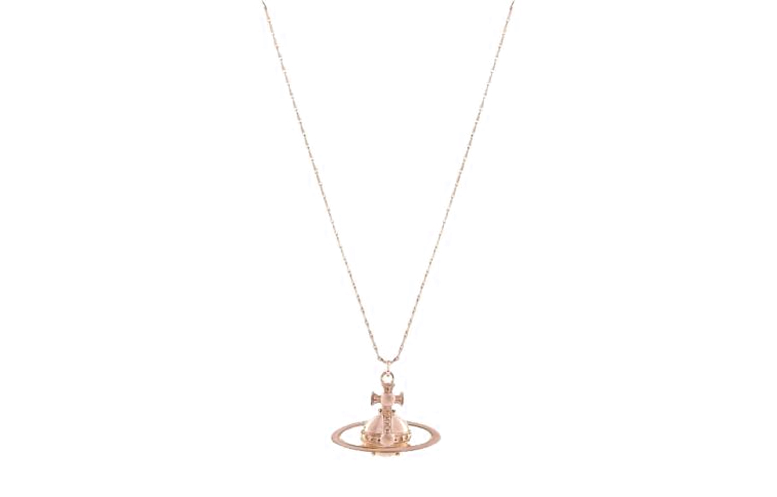 Vivienne Westwood Brass pendant, golden necklace, pink gold