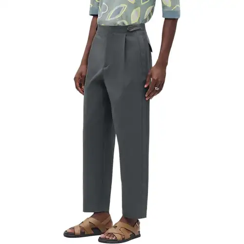 HERMES Casual Pants Men's Slate Gray