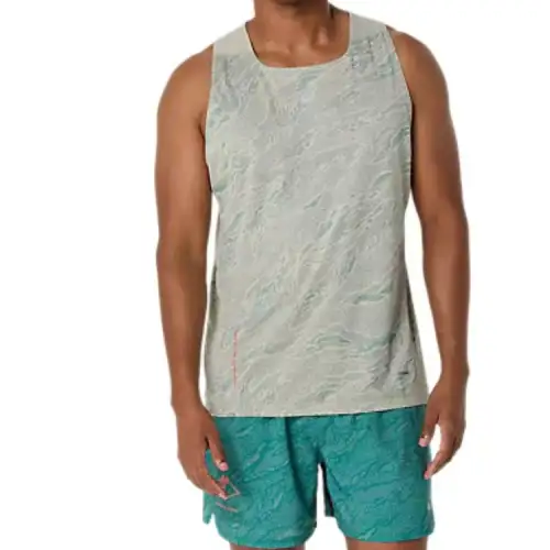 ASICS FUJITRAIL T Shirt Men's White Green