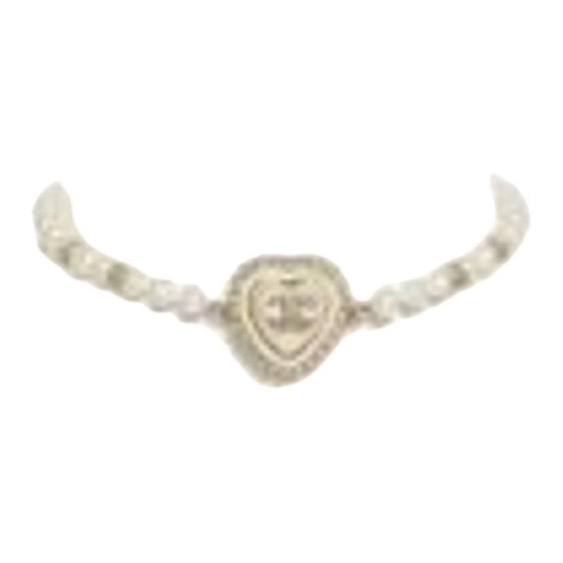 CHANEL 24A Metal, Resin, Glass Pearl, Crystal Necklaces Unisex Gold