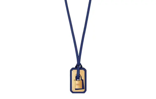 HERMES Necklaces Women's Sapphire Blue