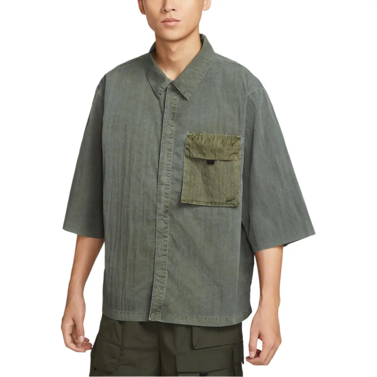 Nike SS25 T Shirt Men's Gray Green