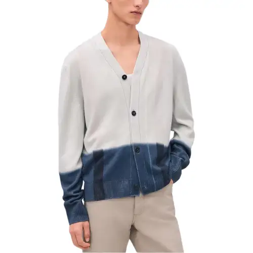 HERMES SS25 Cashmere Sweater Men's Blue
