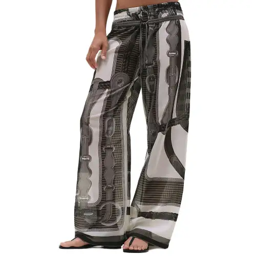 HERMES Casual Pants Women's Black