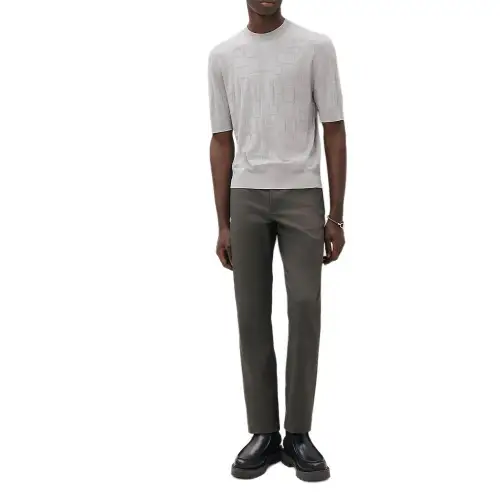 HERMES Sweaters Men's Gray Crew Neck Moderate Other