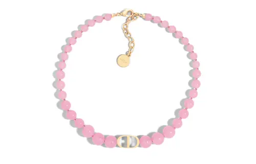 DIOR 30 Montaigne Metal, Resin Necklaces Women's Pink