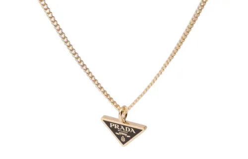 PRADA Yellow K Gold Necklaces Men's Gold