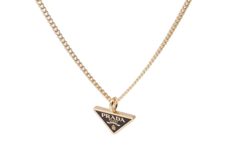 PRADA Yellow K Gold Necklaces Men's Gold