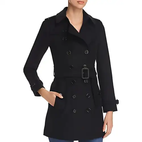 Burberry Coats Women's Black Lapel Moderate