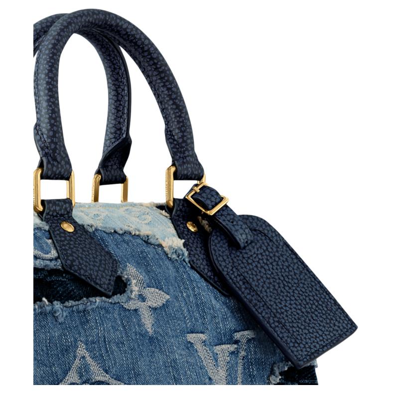 Мужская сумка Louis Vuitton x Nigo Speedy 25 (синяя) — фото 5