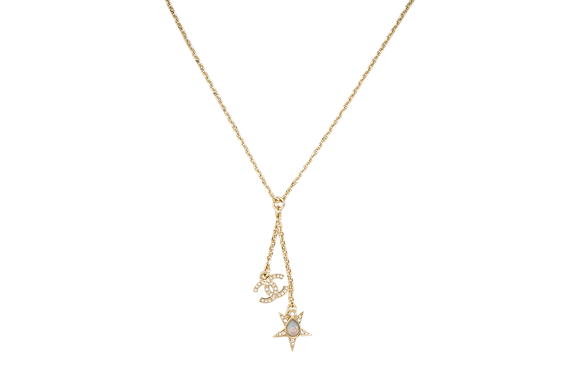 CHANEL 23P Metal Necklaces Women's Gold