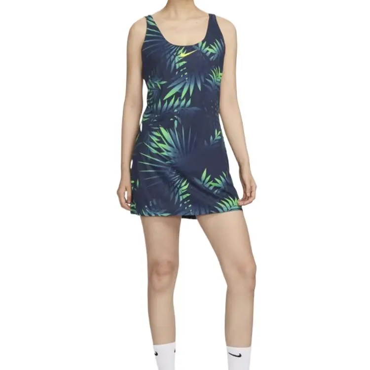 Nike OUTLETS Sleeveless Dress Women's Black Blue/Dynamic Yellow
