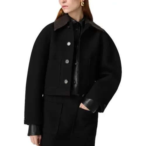 Bottega Veneta Long-Sleeved Cropped Jacket