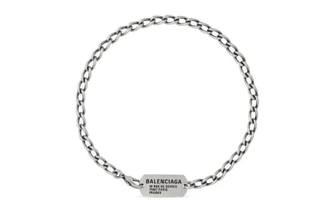 Balenciaga Brass Necklaces Men's Silver