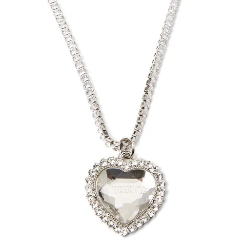 Vetements Crystal Heart Necklace