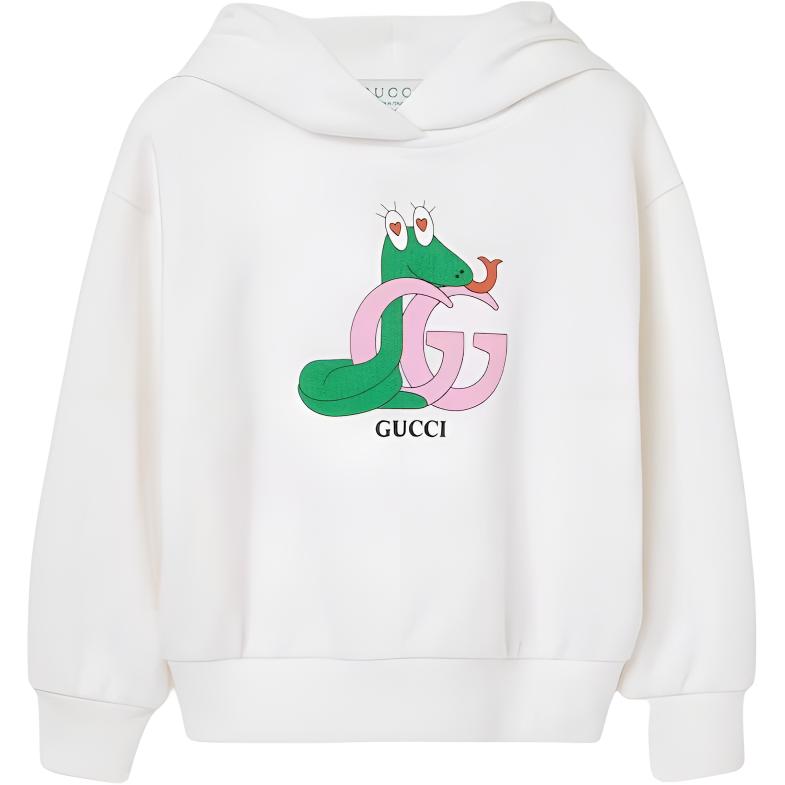 Детское худи Gucci С логотипом (белое)