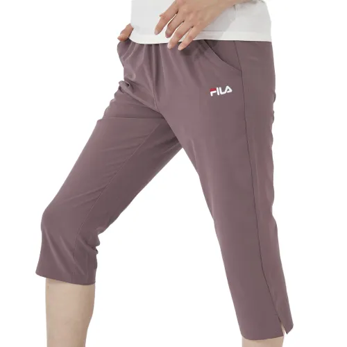 FILA Casual Pants Women's Dark Beige Moderate Straight Fit Pants