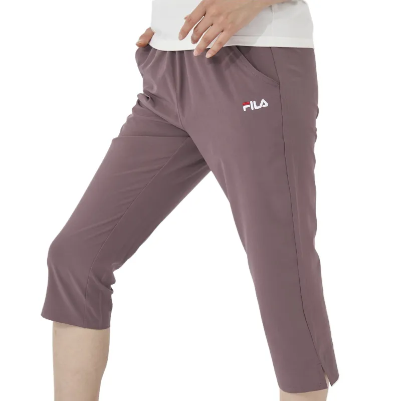 FILA Casual Pants Women's Dark Beige Moderate Straight Fit Pants