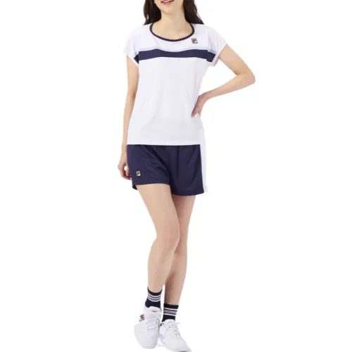 FILA Tennis Tops Women's White Crew Neck Moderate