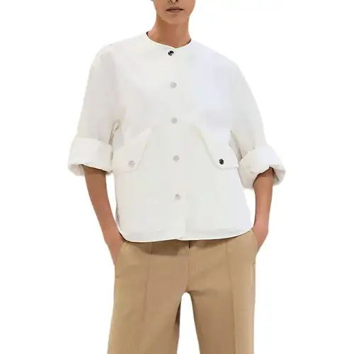 HERMES Jackets & Coats Women's Natural White