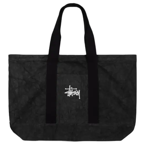 Stussy Canvas Extra Large Tote Bag Washed Black