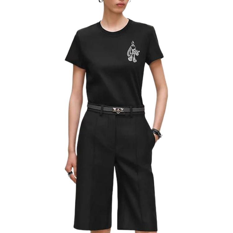 Женская футболка Hermes (черная)