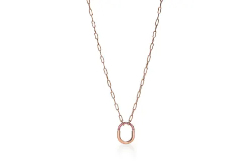 TIFFANY & CO. Lock Sapphires, 18K Rose Gold Necklaces Women's Rose Gold