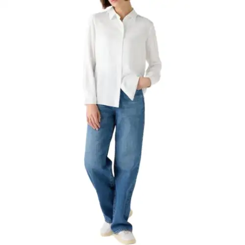 UNIQLO Shirts Women's White Lapel Moderate Other
