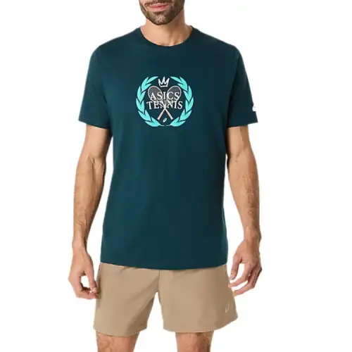 Asics x Better Cotton Tennis Top Men's Saxon Green Stone South Color