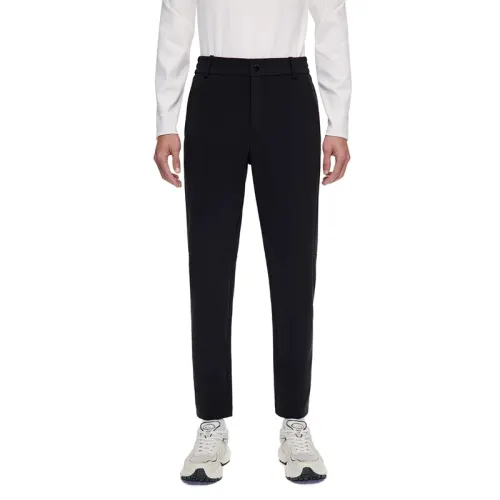 Anta Champion All Weather Collection Pants Fleece Lined Waterproof Knitted Sweatpants Men's Basic Black