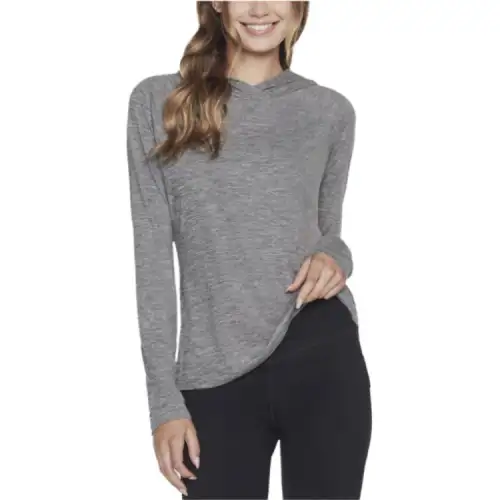 Skechers GODRI SWIFT T Shirts Women's Gray Hooded Moderate Straight Fit