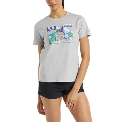 New Balance RBC Brooklyn HalfGraphic Regular T Shirt Women's Gray