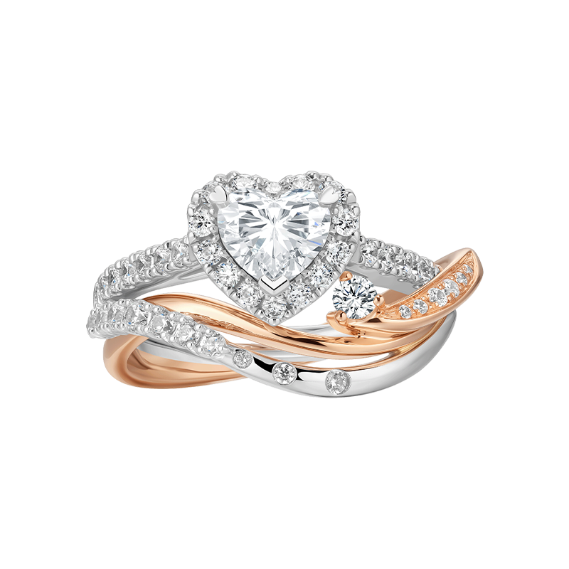 DR DR HEART series heart-shaped diamond, special-shaped diamond, morning kiss, simple luxury model, luxury smart choice, diamond ring, same style for men and women, couple model