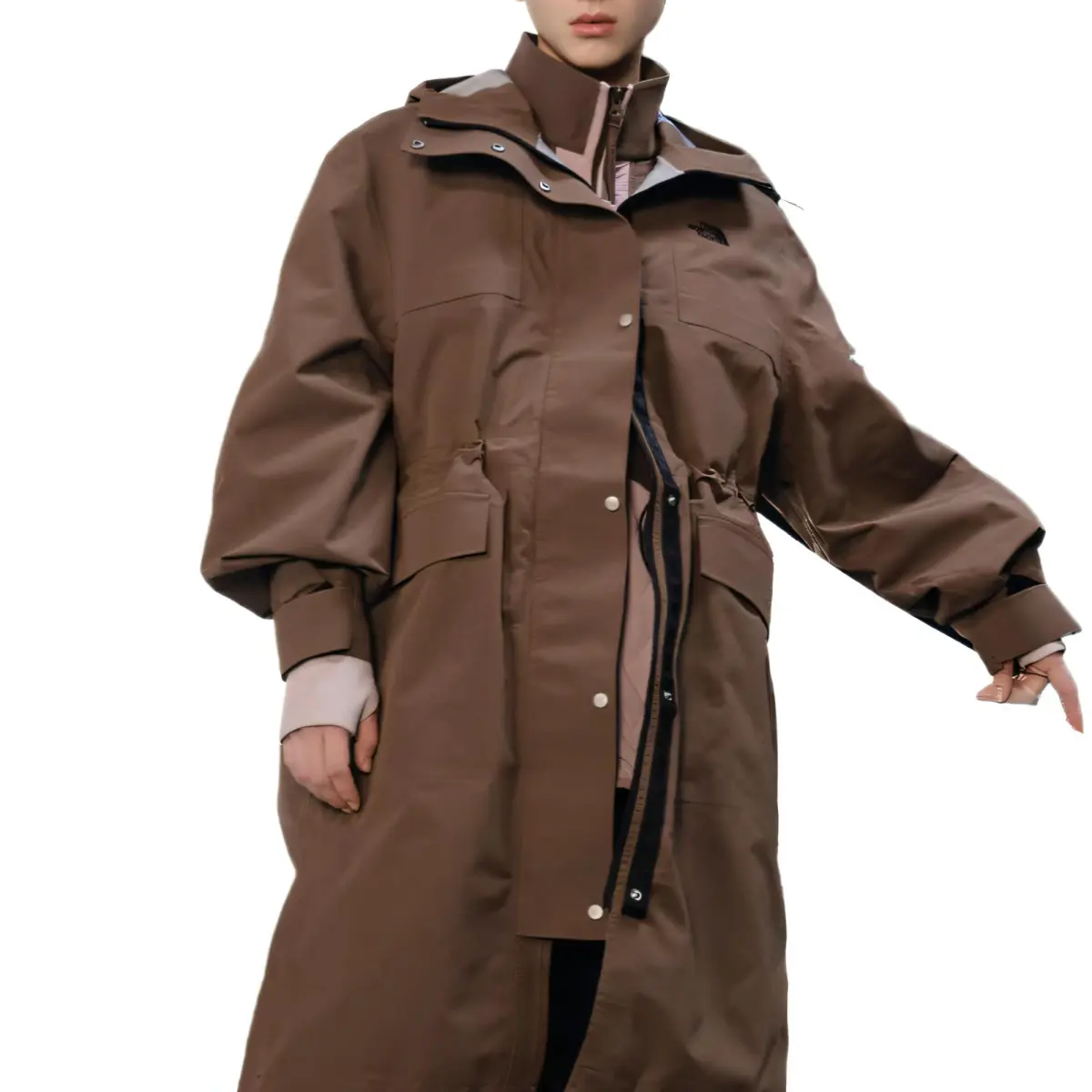 THE NORTH FACE Urban Exploration Windbreaker Jackets Women's Smoky Brown-1OI Hooded Moderate
