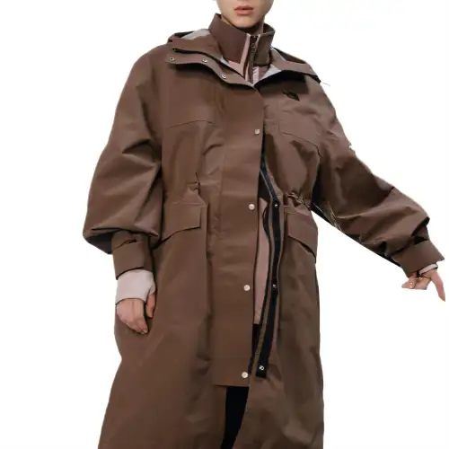THE NORTH FACE Urban Exploration Windbreaker Jackets Women's Smoky Brown 1OI Hooded Moderate