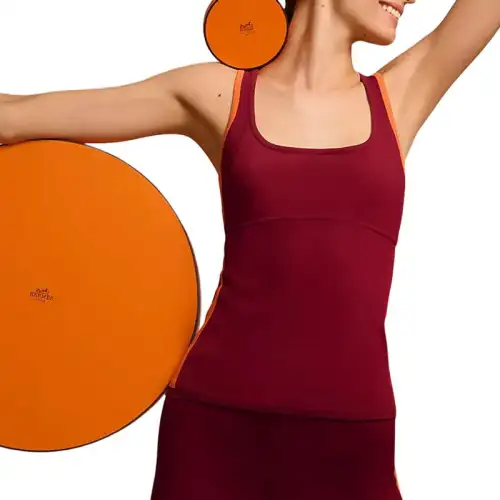 HERMES Sleeveless Sports Shirts Women's Red