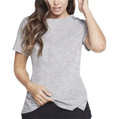 Skechers GODRI STRIDE T Shirts Women's Black Crew Neck Moderate Straight Fit