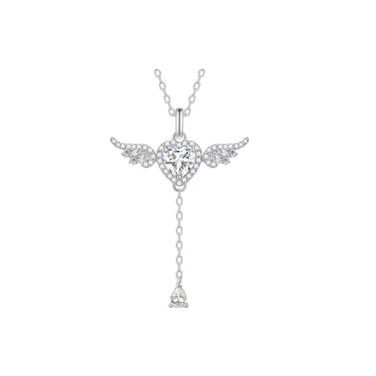 FANCI 925 Sterling Silver Synthetic Cubic Zirconia Necklaces Women's