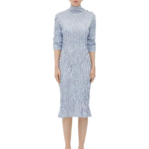 Bottega Veneta SS25 Long Sleeved Dress Women's Light Blue