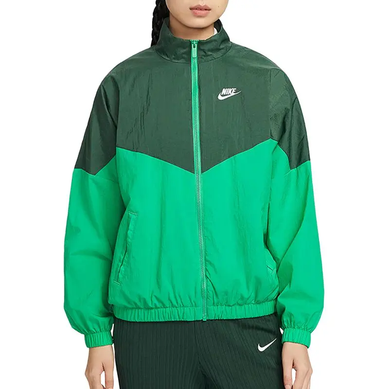 Nike Jackets Women's Green Stand Collar Moderate Other